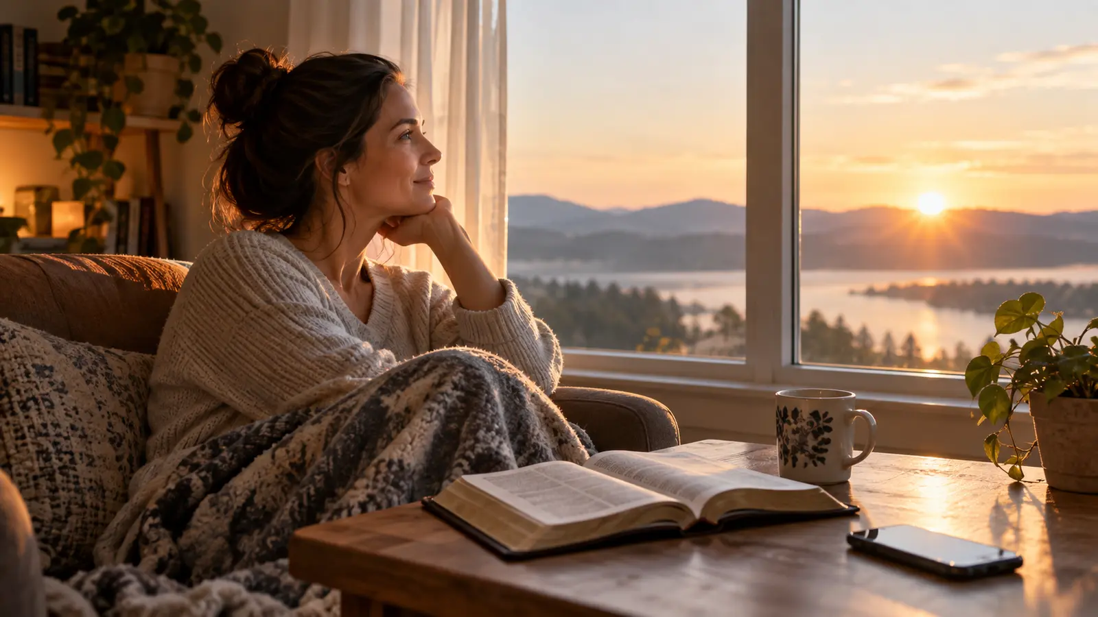 Persona reflexionando junto a una ventana mientras deja de compararse con otros