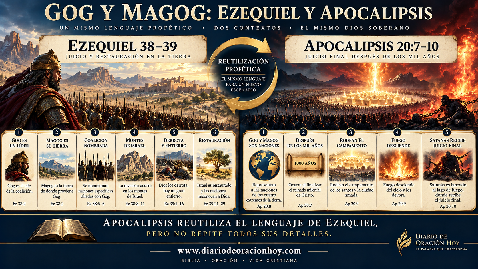 Comparación entre Gog y Magog en Ezequiel 38–39 y Apocalipsis 20:7-10