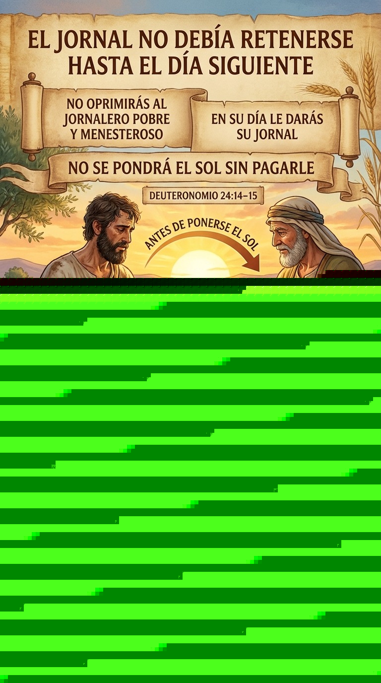 Jornalero recibiendo su pago antes de la puesta del sol
